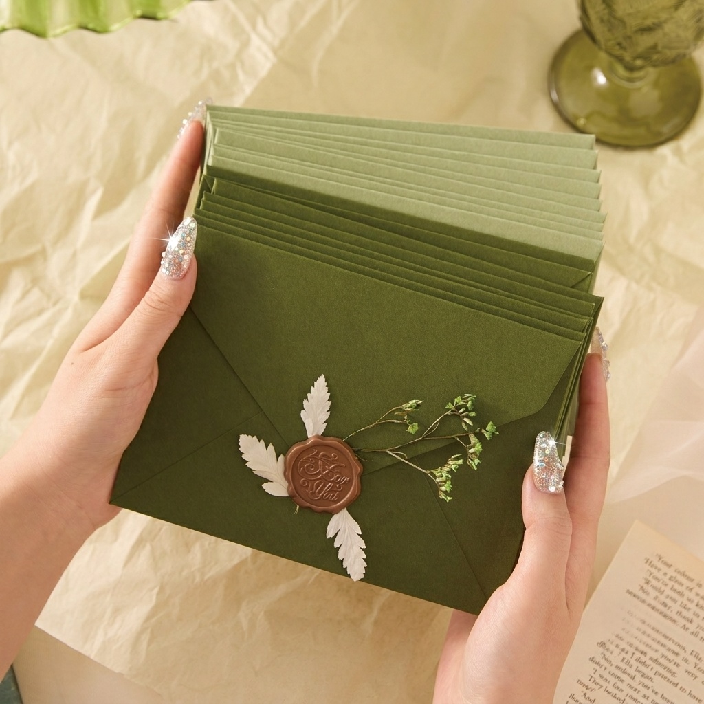 Wax Seal Letter Kit - 20/50 Pezzi Buste Romantiche a Forma