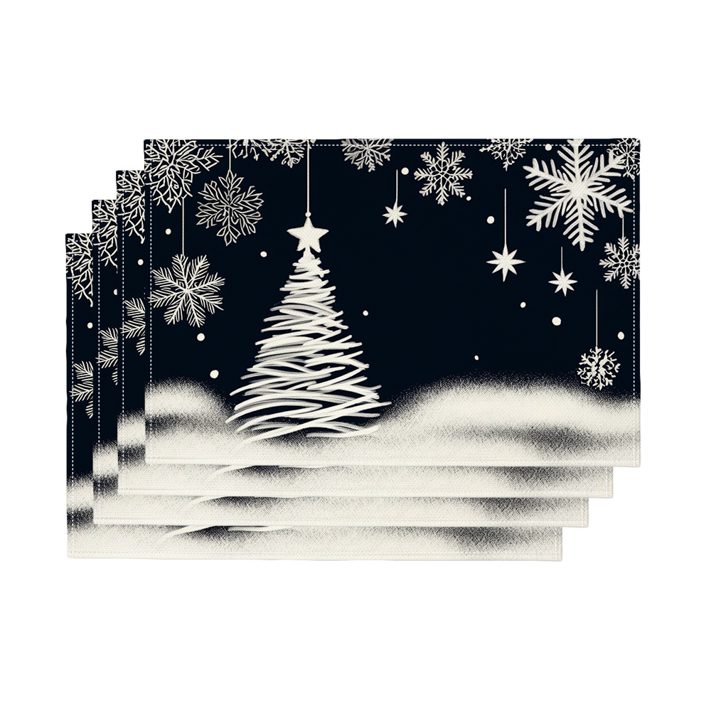 Family Tree Print - Set di 4 tovagliette decorative a