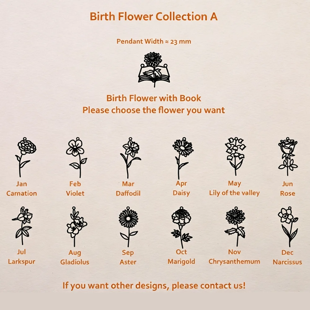 Collana con ciondolo a forma d - Birth Flower Necklace recensione e prezzo