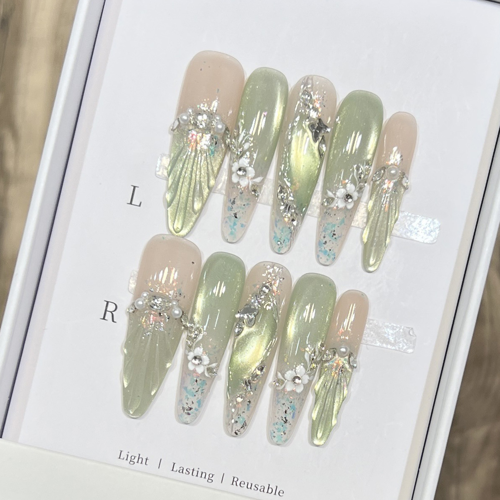 10 pezzi di punte per unghie f - Pressed Flower Art recensione e prezzo