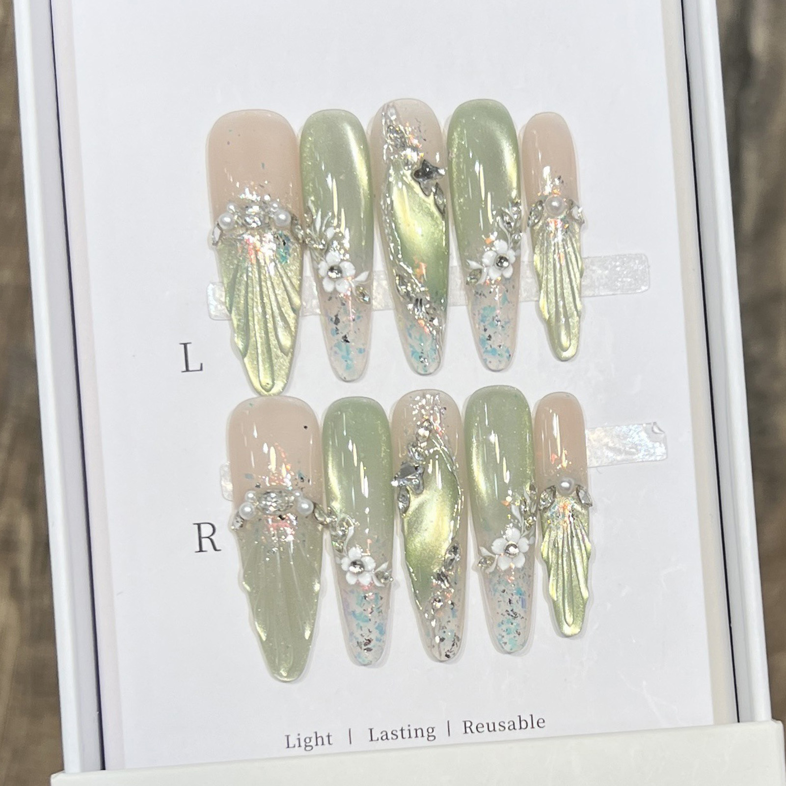 10 pezzi di punte per unghie f - Pressed Flower Art recensione e prezzo