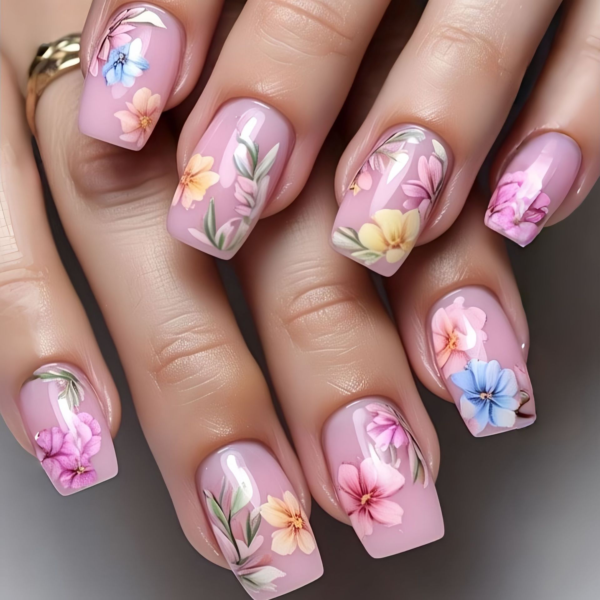 Unghie Finte Medie per Donne e - Pressed Flower Art recensione e prezzo