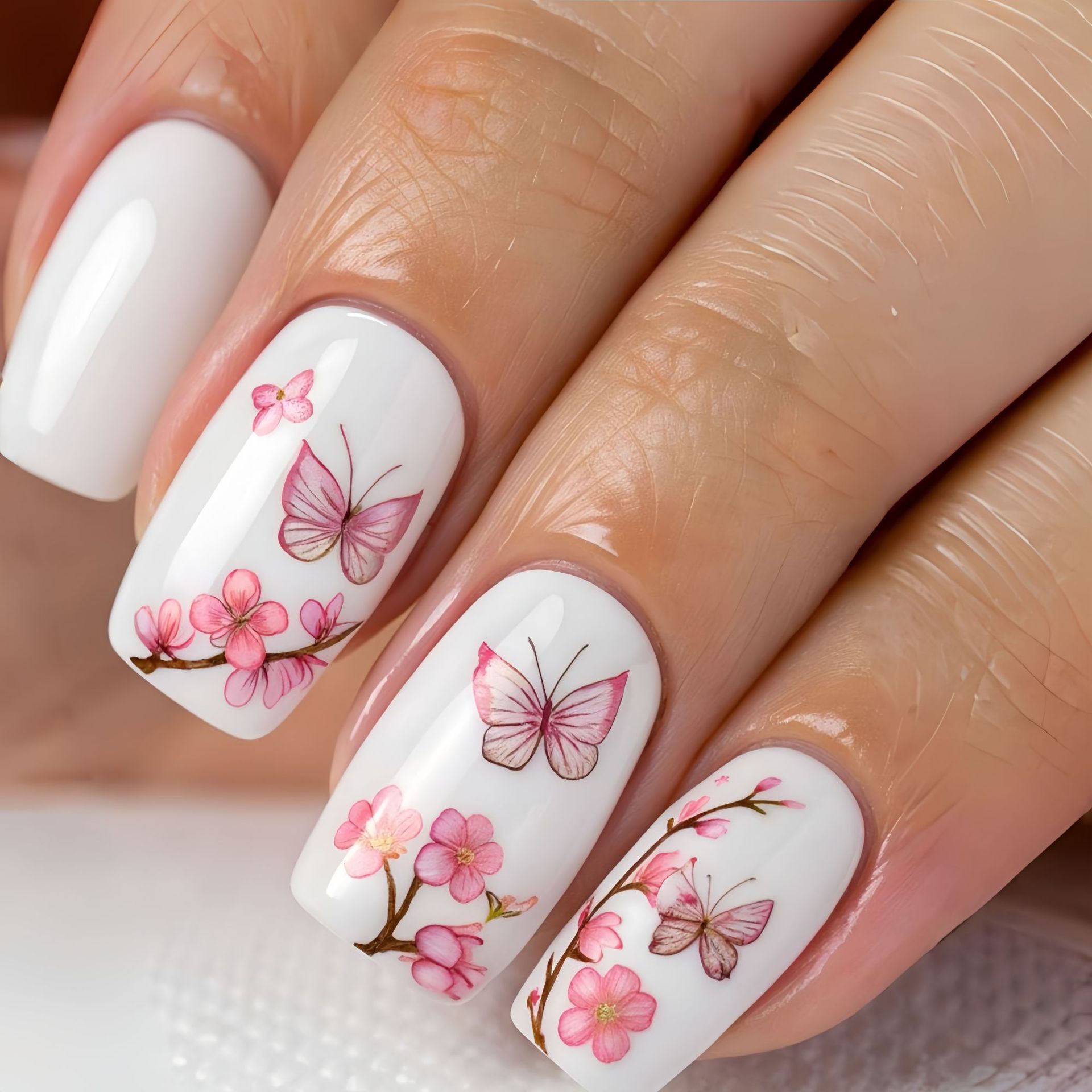 Unghie Finte Medie per Donne e - Pressed Flower Art recensione e prezzo