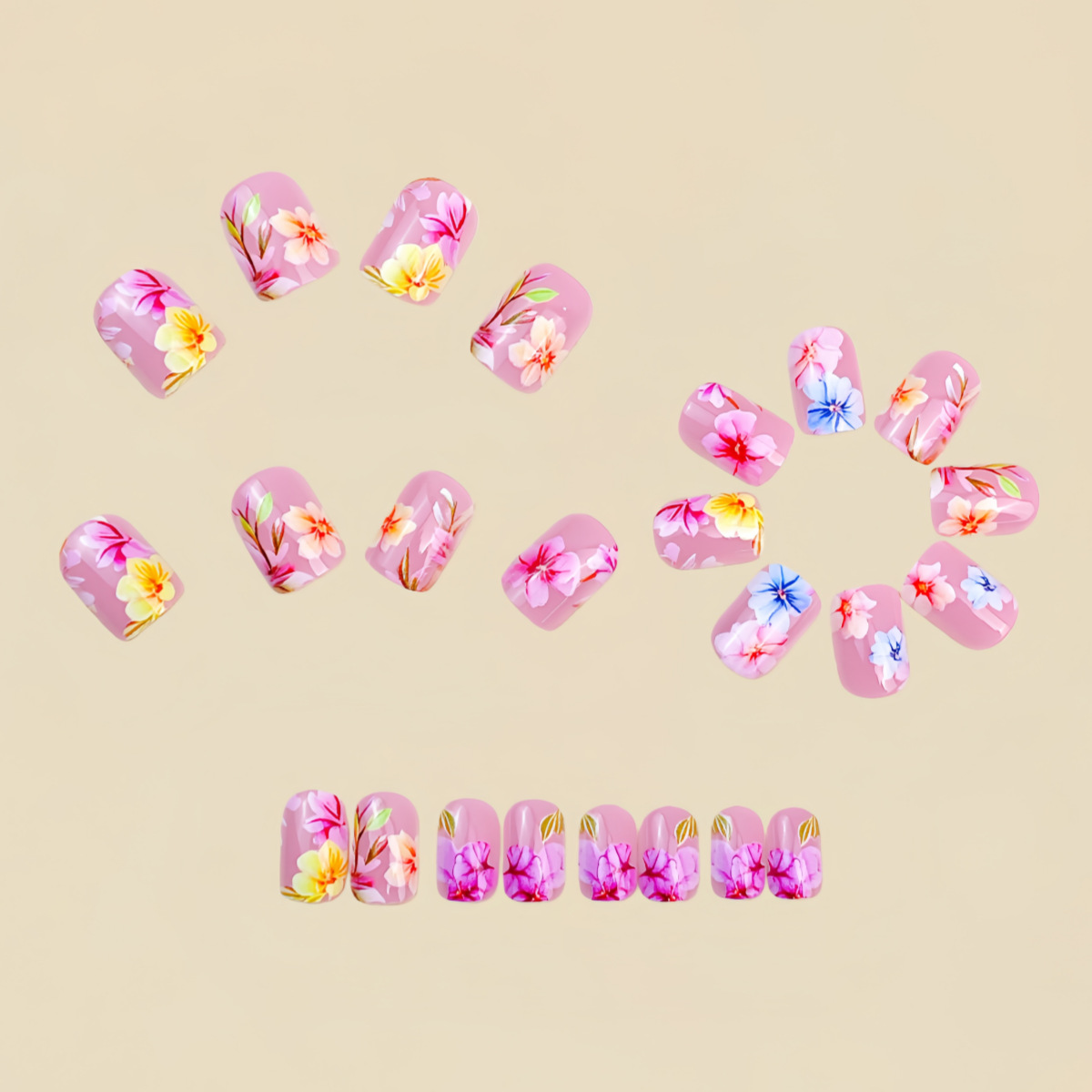 Unghie Finte Medie per Donne e - Pressed Flower Art recensione e prezzo