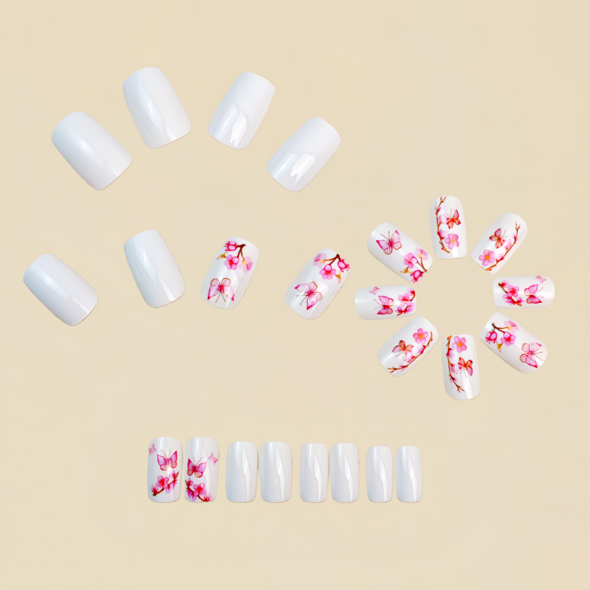 Unghie Finte Medie per Donne e - Pressed Flower Art recensione e prezzo
