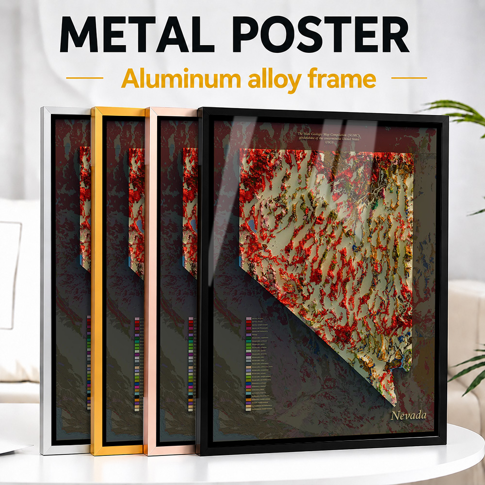Poster in metallo con cornice  - Custom Map Poster recensione e prezzo