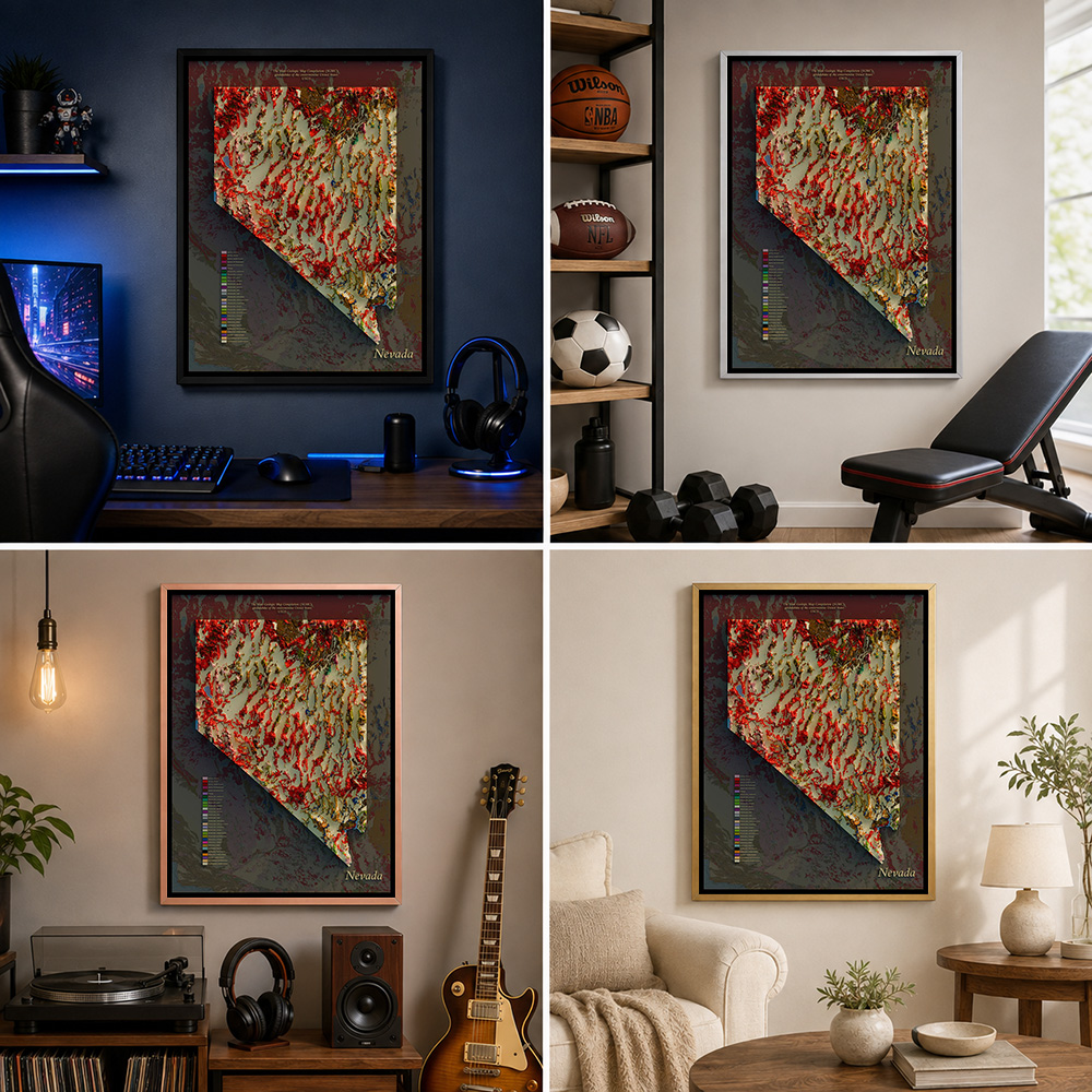 Poster in metallo con cornice  - Custom Map Poster recensione e prezzo