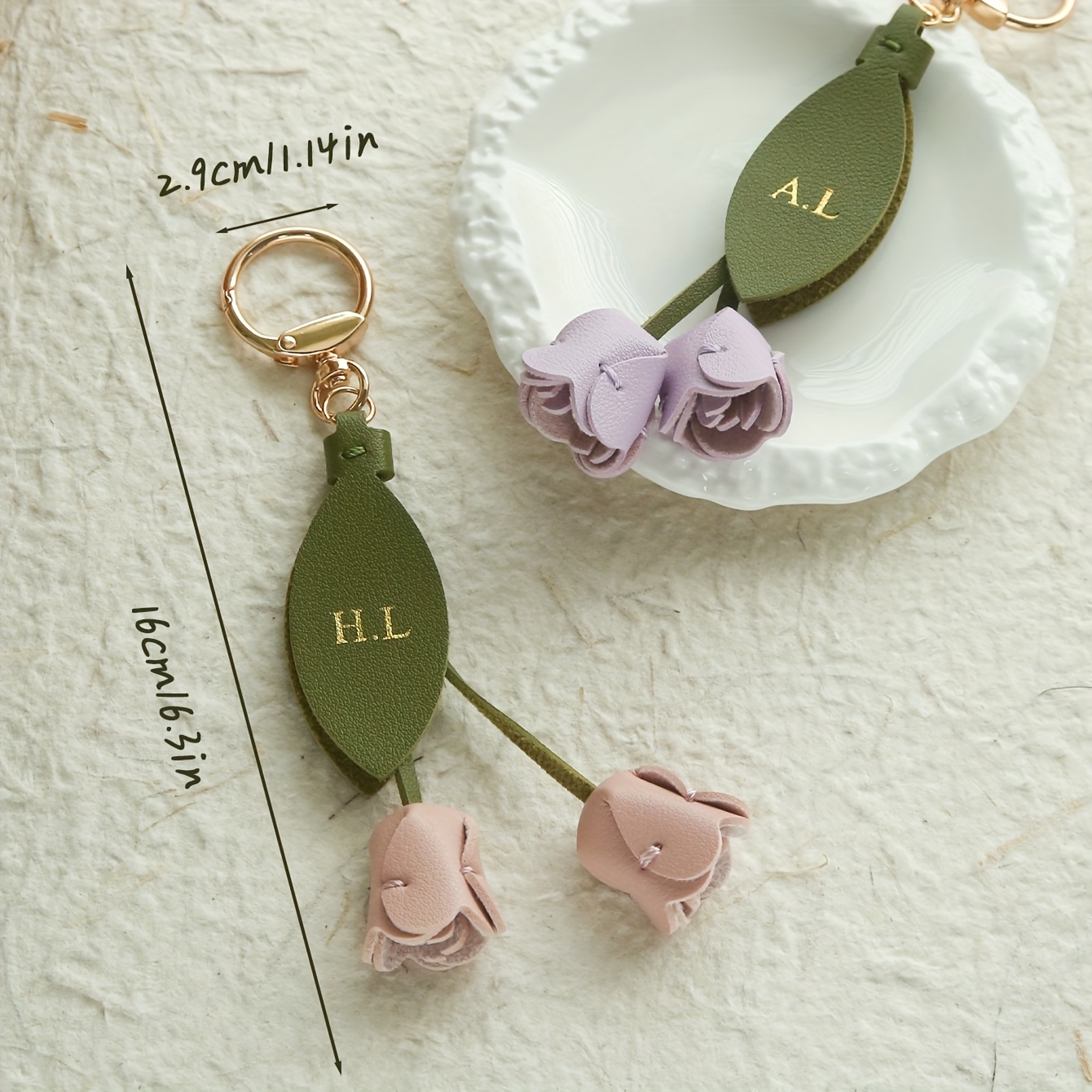Portachiavi in Pelle Personali - Monogram Keychain Leather recensione e prezzo