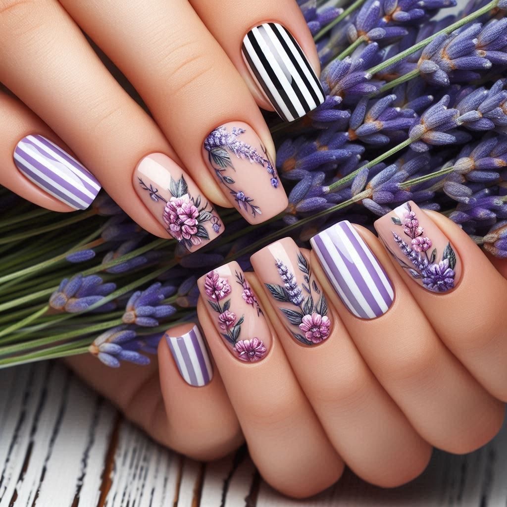 Unghie finte medie per donne e - Pressed Flower Art recensione e prezzo